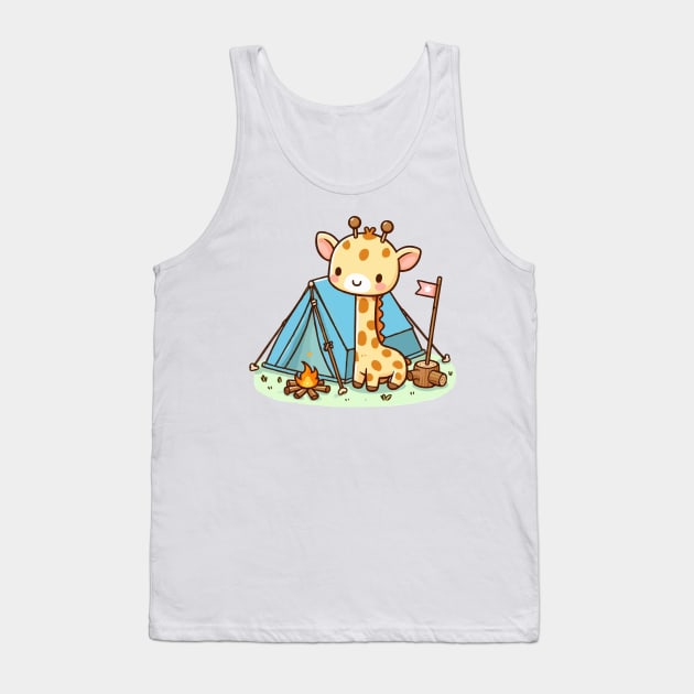 Funny giraffe Camping Tank Top by fikriamrullah